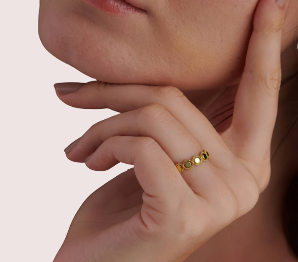 Drropship Minimalist Gold-Plated Band Ring