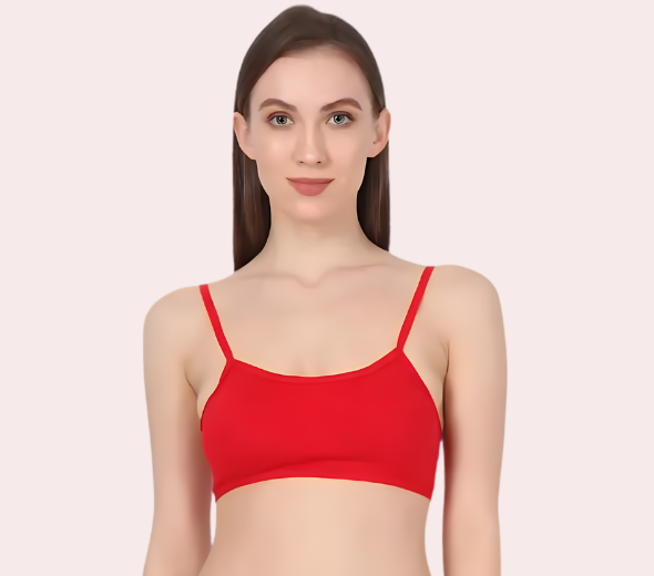 Cotton Cage Strap Back Sports Bra
