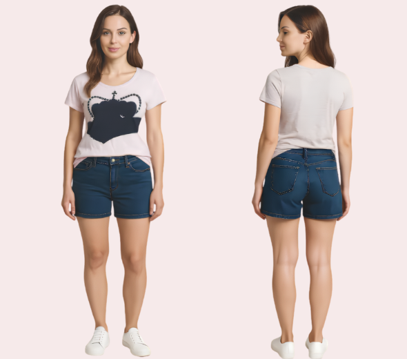 Pink Crown Graphic Casual Tee