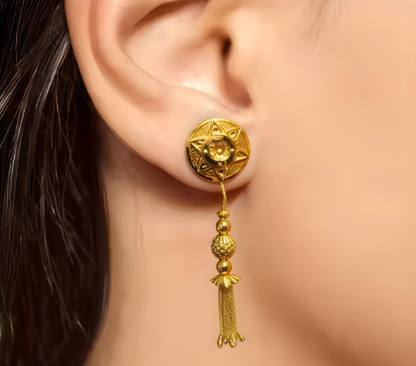 Antique Tassel Glory Gold Earrings
