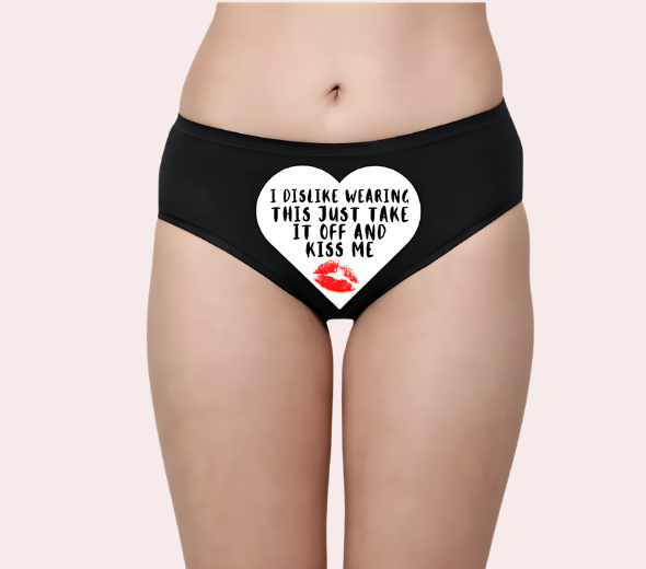 Take It Off and Kiss Me Naughty Text Panty