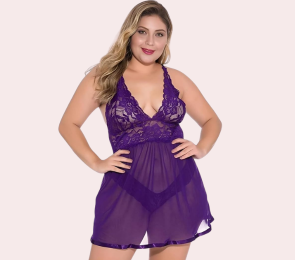 6XL Plus size sheer lingerie
