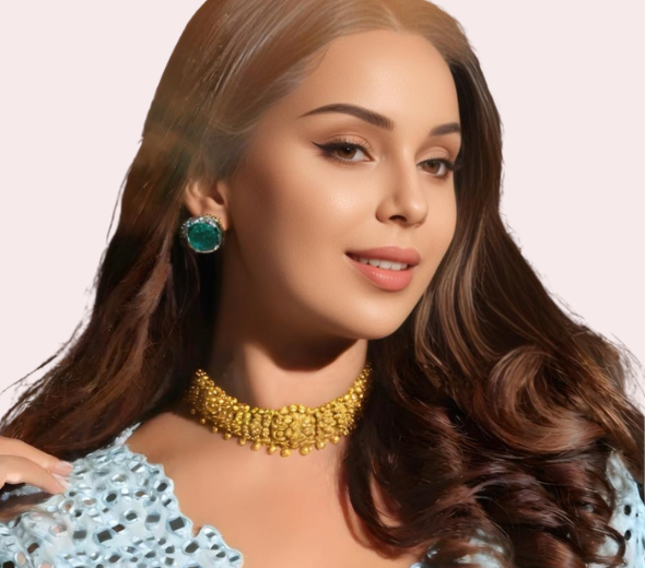 Gold Beaded Statement Choker