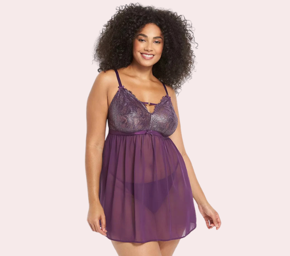 Extra Plus size transparent lingerie