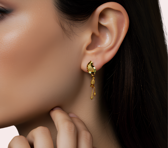 Peacock Grace Dangler Earrings