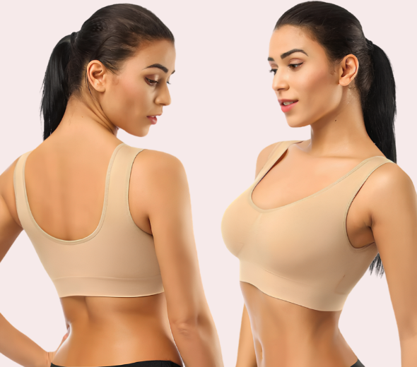 Beige Women’s Ultimate Sports Bra for Yoga & Gym