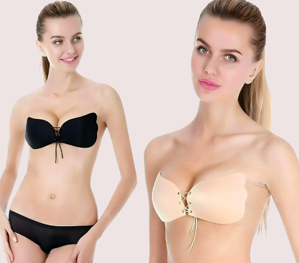 Dropship 2 Pack Non-Wired Padded Stick-On Push-Up Bra