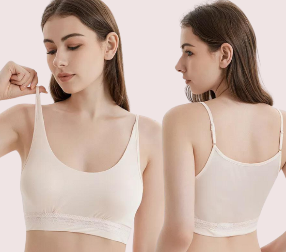 Dropship 2-Pack Soft Light Sports Bras for Young Girls