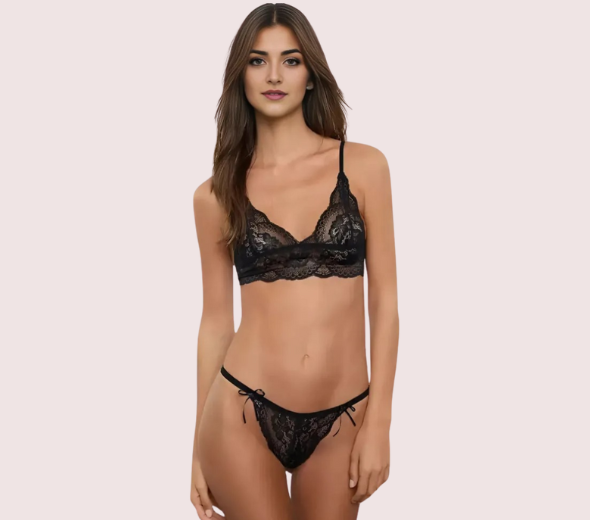 Dropship Bliss Veil Bralette & Brazilian