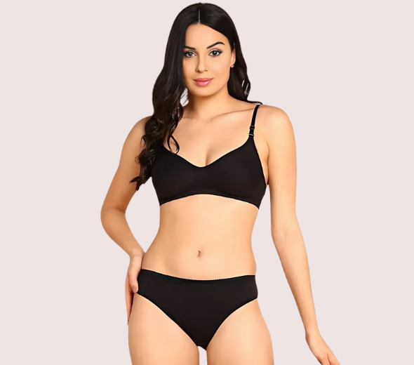 Dropship Breathable Cotton Lingerie Set for Her PK-2