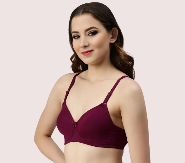 Dropship Burgundy Bloom – Maroon Padded Bra (2-Pack )