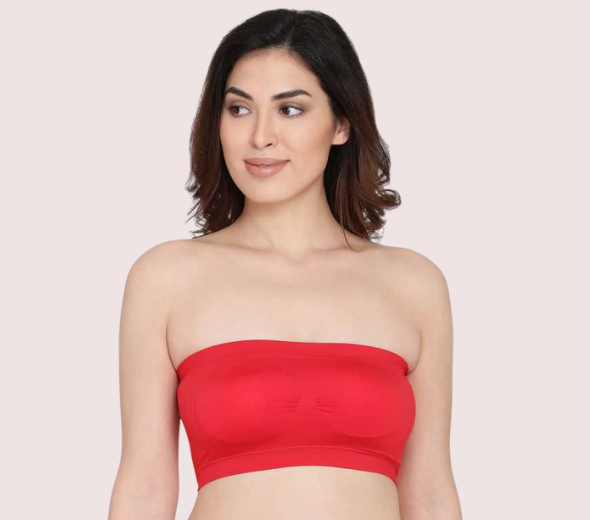 Dropship “COMFY” Women Red Tube Lightly Padded Bra