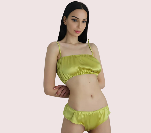 Dropship Chic Pure Silk Bra Set for Women
