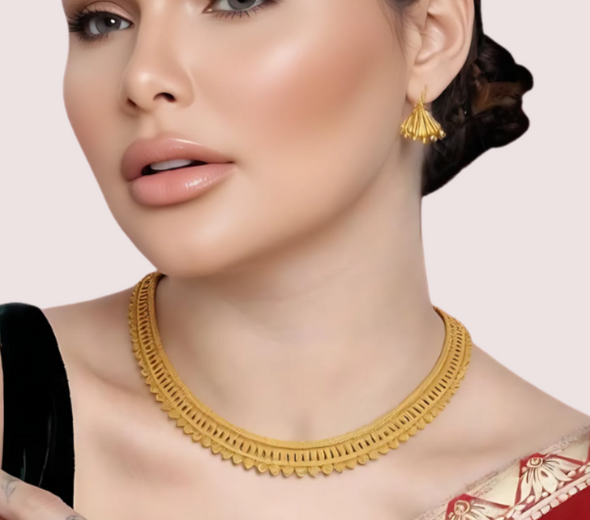 Dropship Classic Radiance Gold-Plated Filigree Necklace