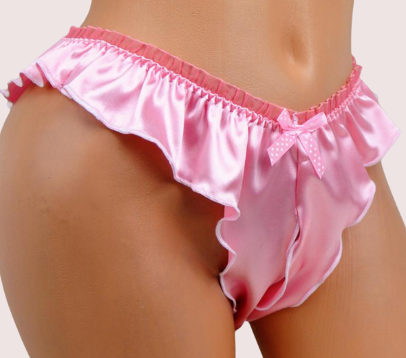 Dropship Flirty Crotchless french Knicker Pink