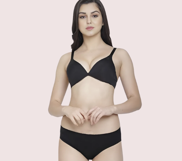 Dropship Non-Padded Plunge Bra Panty Set PK-2
