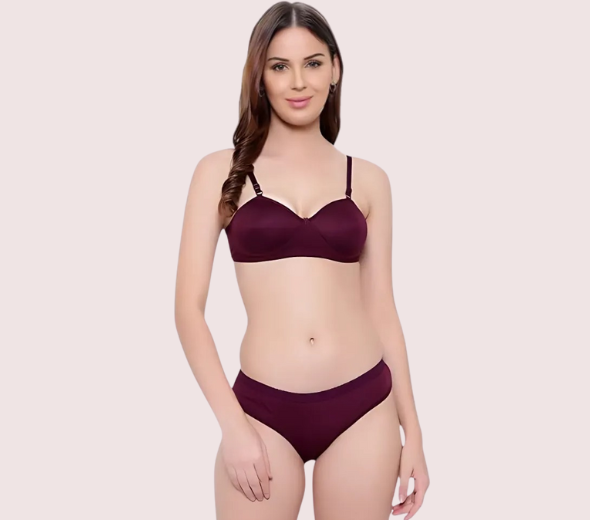 Dropship Padded Non-Wired Push-Up Bra Panty Set PK-2