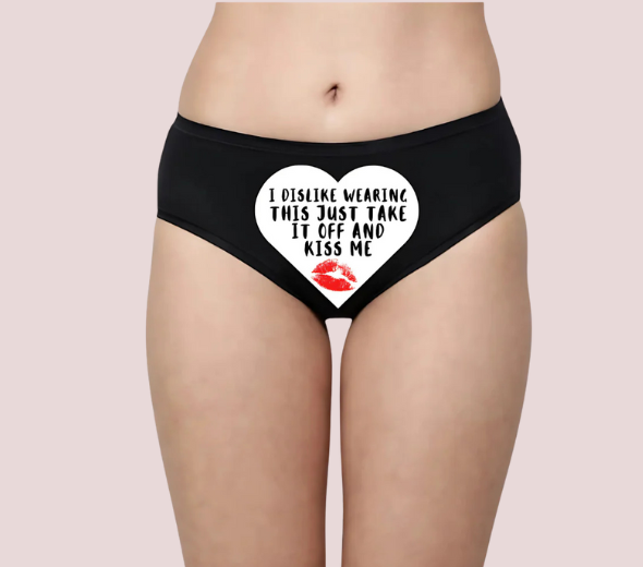 Take It Off and Kiss Me Naughty Text Panty