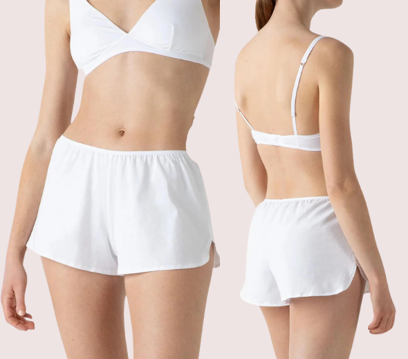 Dropship White 100% Organic Cotton French Knickers