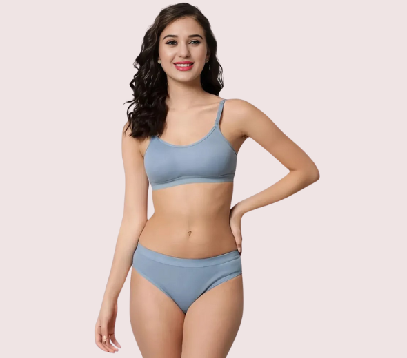 Dropship Wire-Free Women's Sports Bra Panty Set PK-2