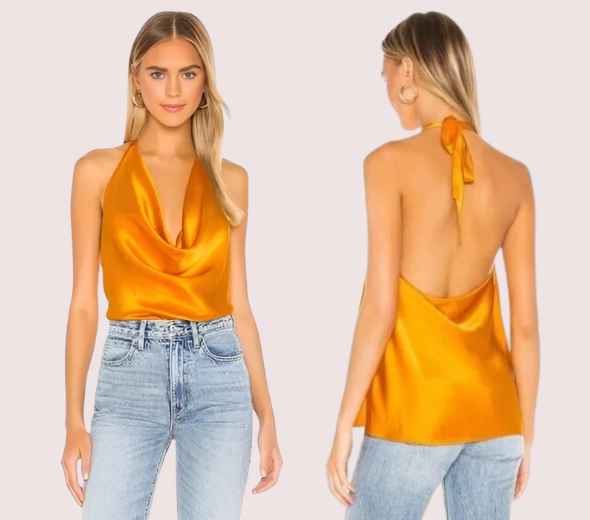 Dropship Beautiful Silk Cowl Neck Camisole