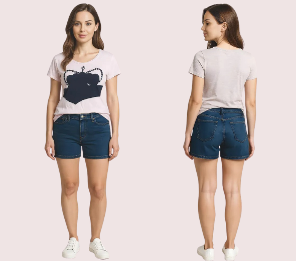 Dropship Pink Crown Graphic Casual Tee