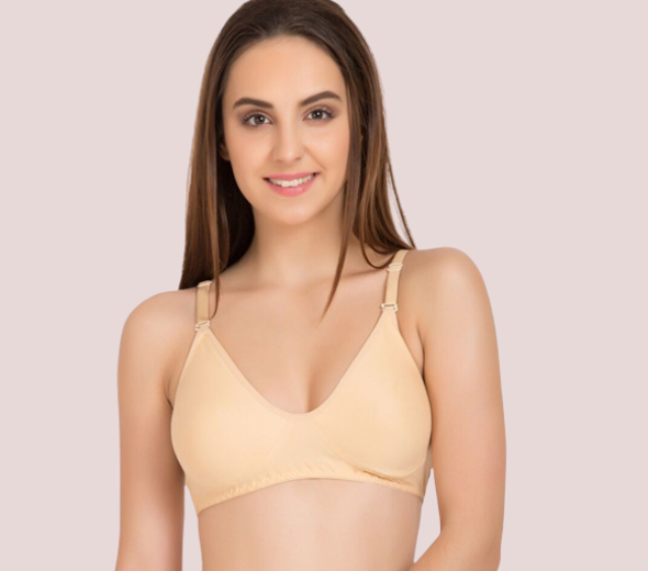 Dropship ♥Super Fine Cotton Beige Bra (PK Of 2)