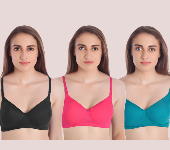 DropshipWomen Full Coverage Lightly Padded Multicolor Bra