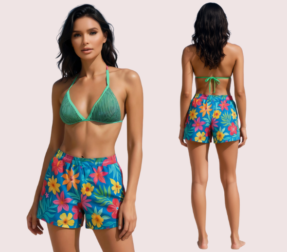 Dropship Sporty Minimalist Crochet-Look String Bikini Bra (Top Only)