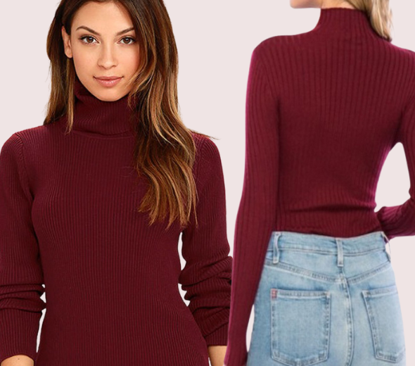 Dropship Women’s Cashmere Turtleneck Sweater