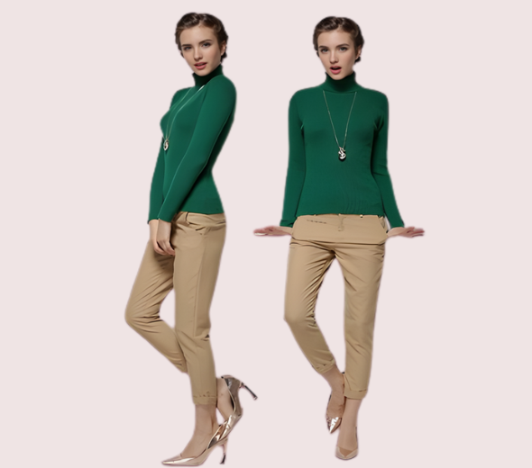 Dropship Women’s Soft Cashmere Turtleneck Sweater