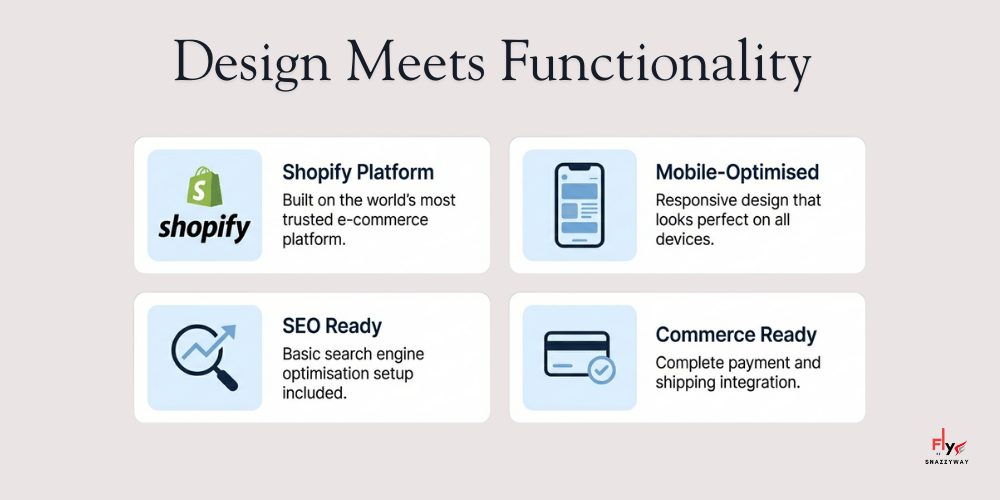 How Snazzyway FLY Website Development Works with Shopify, Mobile-Optimised, SEO-Ready and Commerce-Ready Design